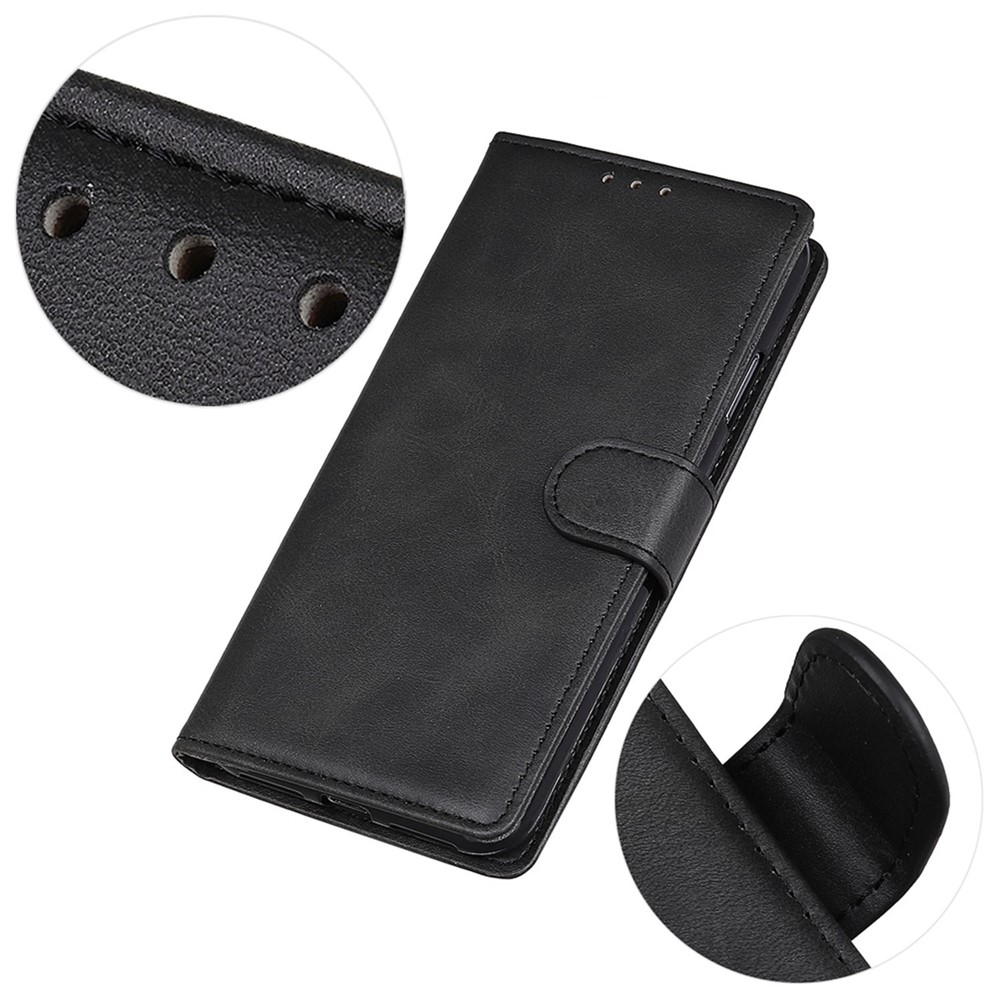 For Xiaomi Redmi Note 11T Pro 5G Anti-scratch PU Leather Phone Flip Wallet Case Stand Full Coverage Drop-proof Cover - Black-5