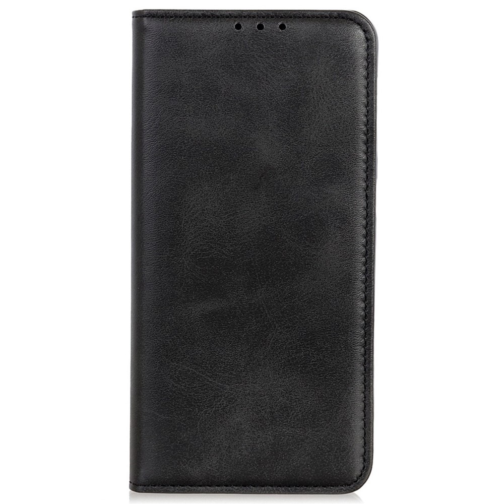 For Xiaomi Redmi Note 11T Pro 5G Drop-proof Split Leather Full Protective Folio Case Stand Hidden Magnetic Adsorption Flip Wallet Cover - Black-7