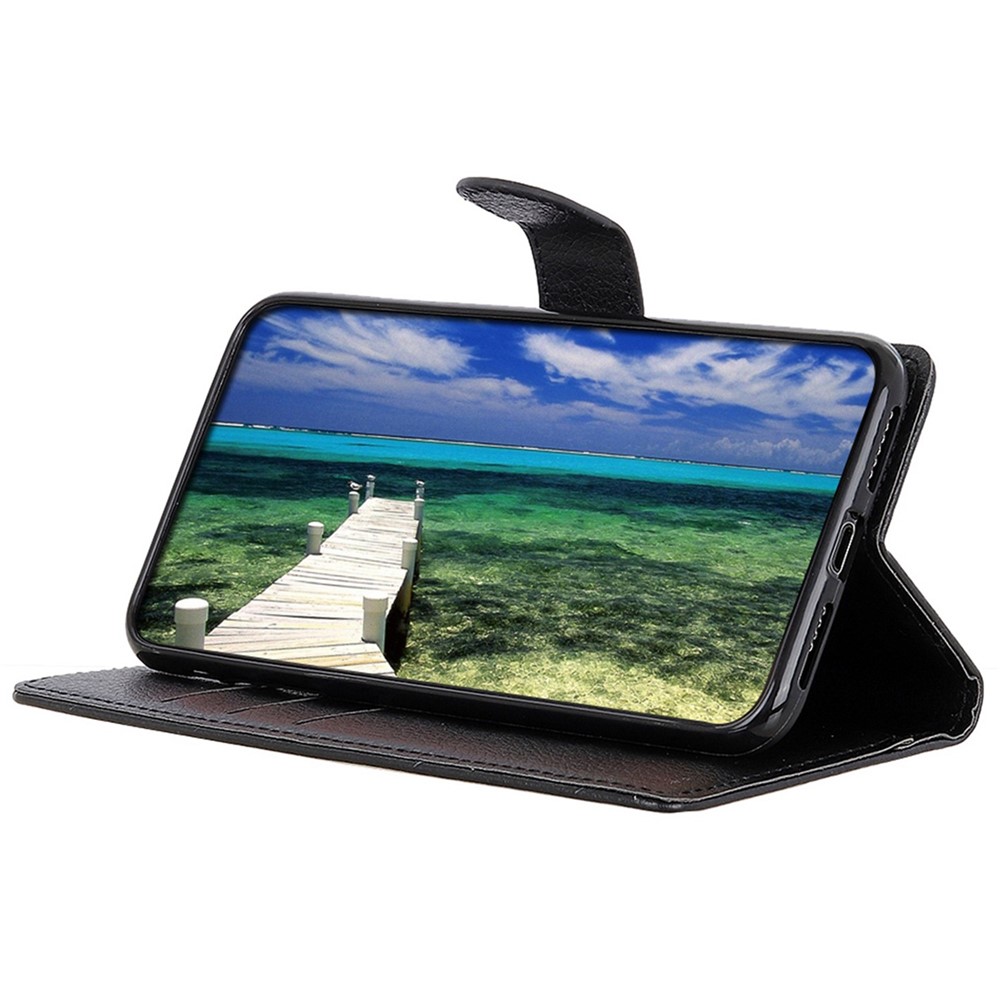 For Xiaomi Redmi Note 11T Pro 5G Litchi Texture Wallet Flip Case Full Protection PU Leather Stand Shockproof TPU Protective Shell - Black-3