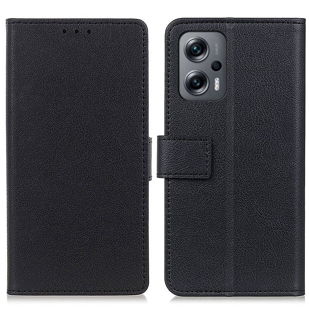 For Xiaomi Redmi Note 11T Pro 5G Anti-fall Shockproof Phone Flip Wallet Case Magnetic PU Leather Protective Phone Folio Cover Cash Pocket - Black-1