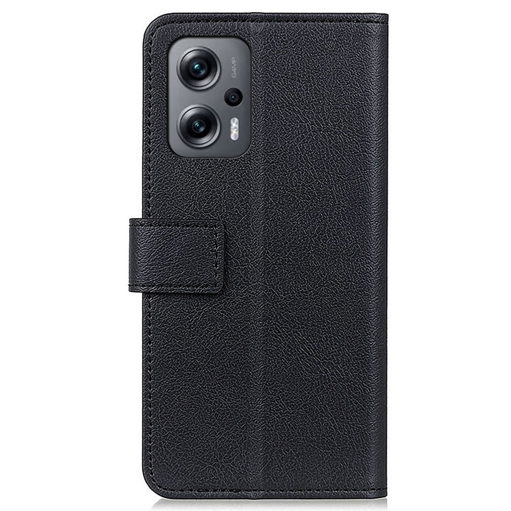 For Xiaomi Redmi Note 11T Pro 5G Anti-fall Shockproof Phone Flip Wallet Case Magnetic PU Leather Protective Phone Folio Cover Cash Pocket - Black-8