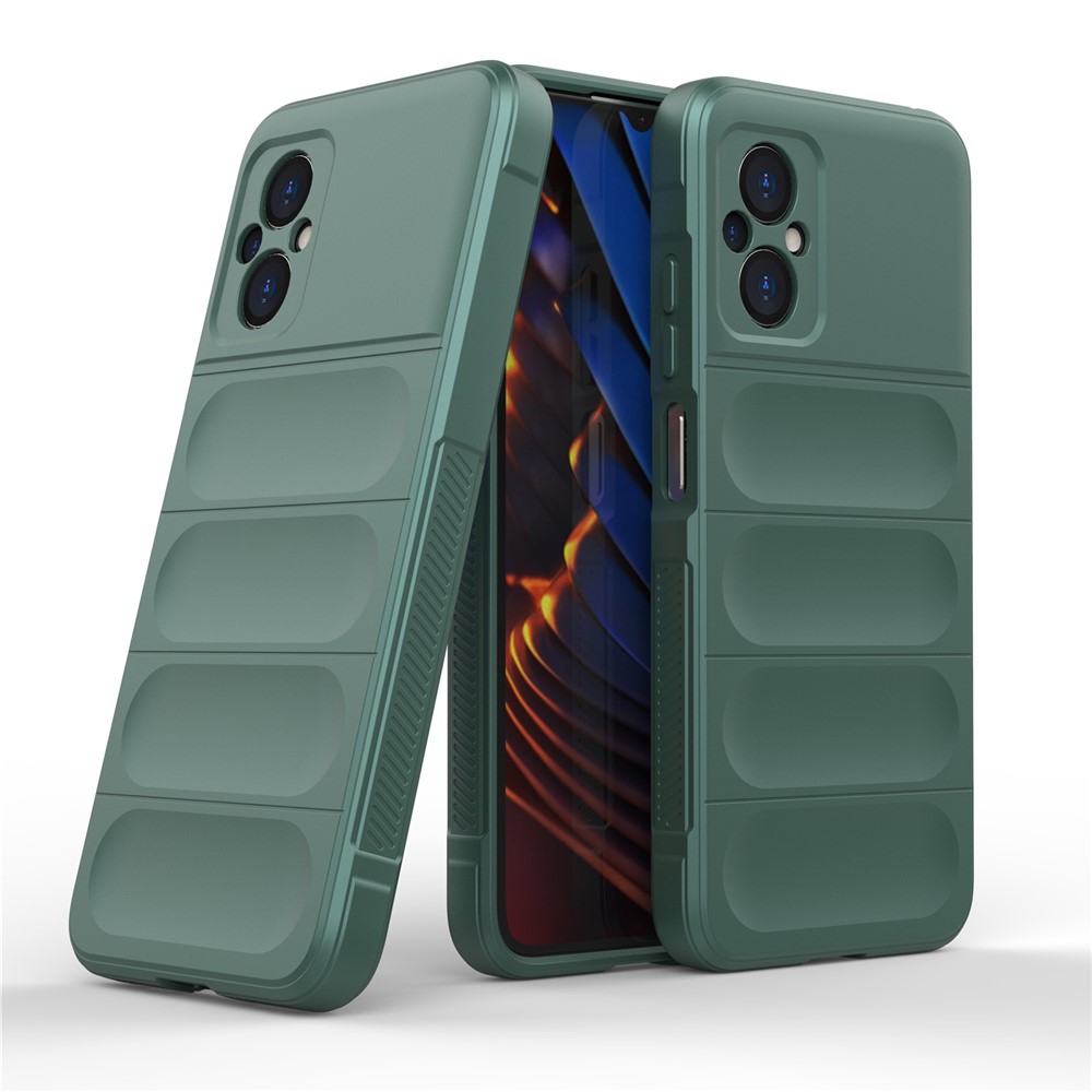 For Xiaomi Poco M4 5G Anti-scratch Soft TPU Shock Absorption Cell Phone Protection Cover - Green-5