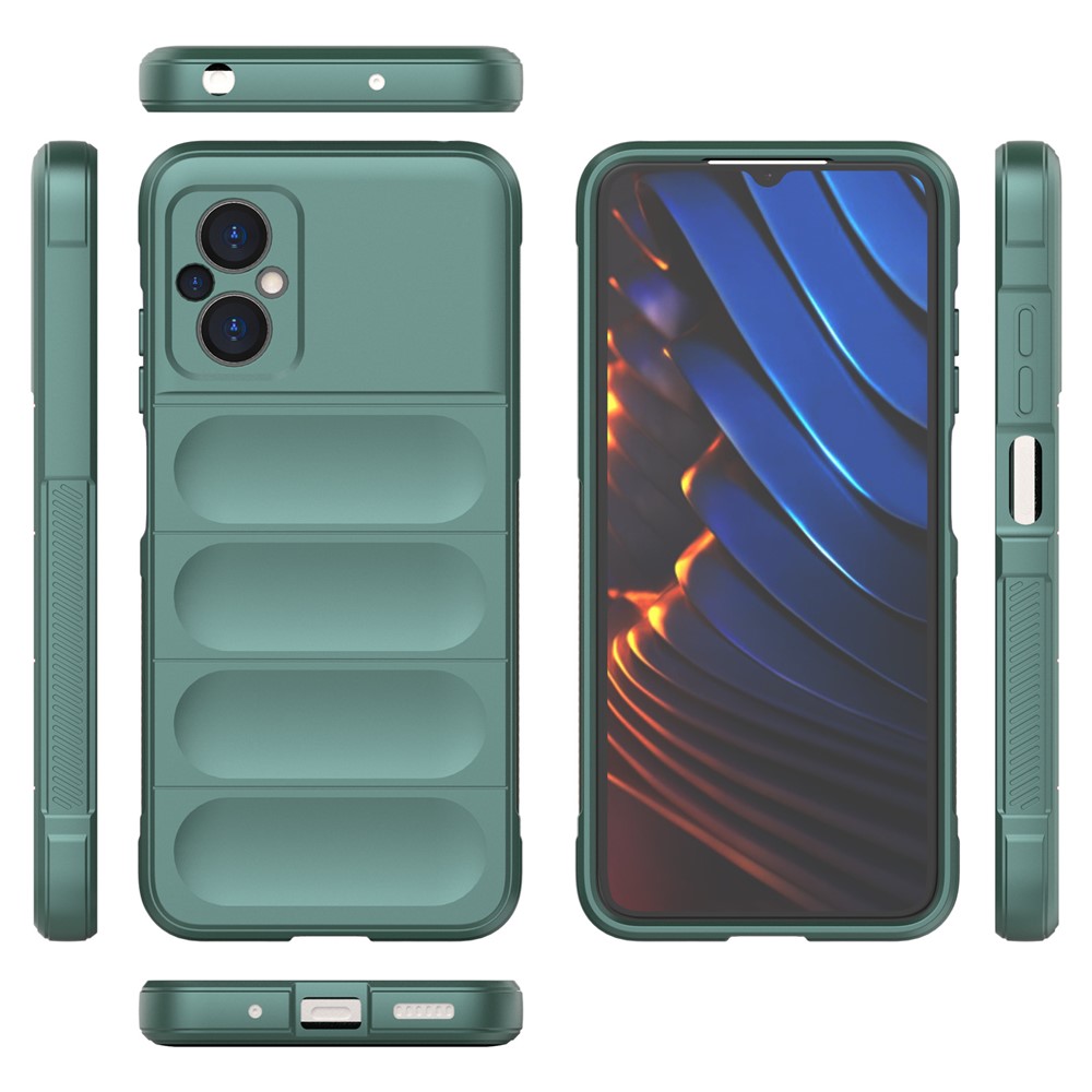 For Xiaomi Poco M4 5G Anti-scratch Soft TPU Shock Absorption Cell Phone Protection Cover - Green-6