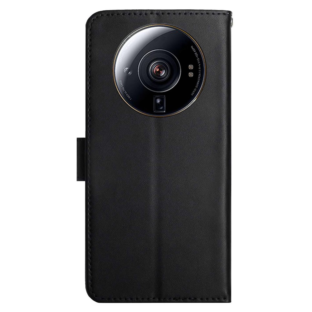 For Xiaomi 12 Ultra 5G / 12S Ultra 5G Genuine Leather Nappa Texture Case Wallet Stand Book Style Phone Cover - Black-10