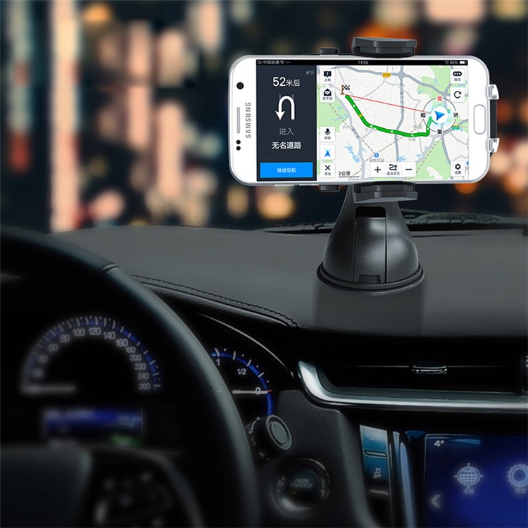 F100 Qi Standard Wireless Charger Air Vent + Suction Cup Car Mount for Qi Enabled Devices - Black-5