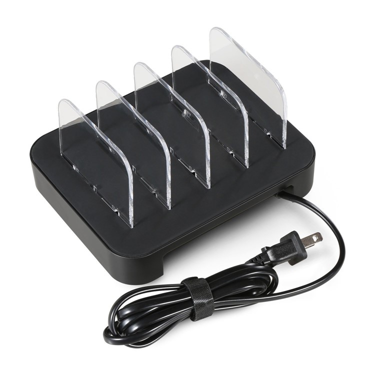 RX-USBH01 Universal 24W 4 USB Ports Charging Dock Station Desktop Mount for iPhone iPad Samsung - US Plug-4