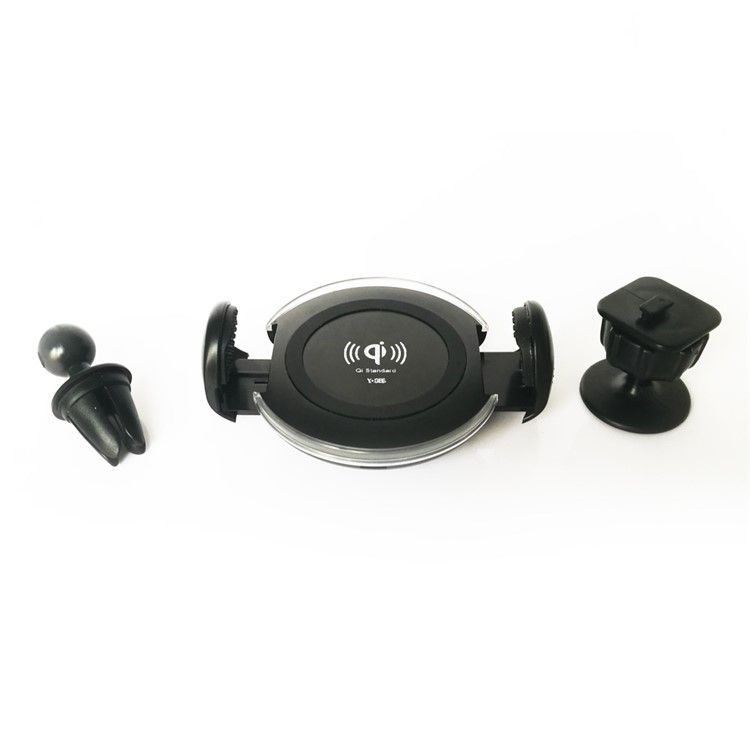 YOGEE CZ-1 Qi Carregador de carro sem fio Suporte de carga montado no veículo para Samsung S8 / S8 Plus etc. - Preto-4
