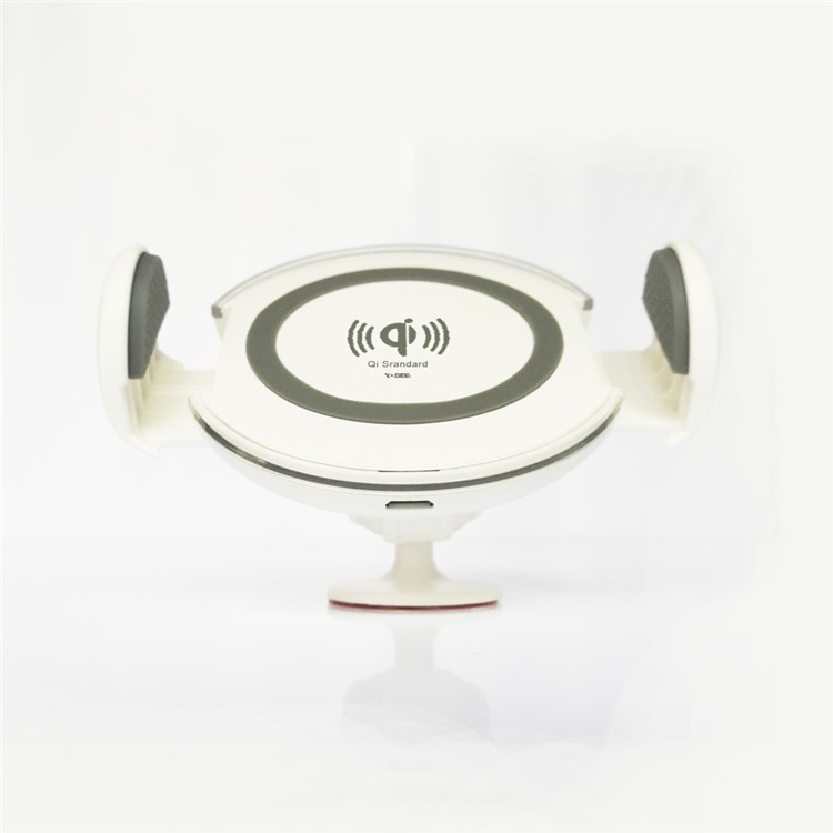 

YOGEE CZ-1 Wireless Charging Stand (Not Support FOD Function) Car / Desktop Holder for Samsung S8 / S8 Plus etc. - White, Galaxy S8