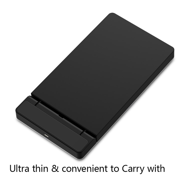 KL01 Portable Fast Wireless Charger QI 1.2 Standard Wireless Charging Charger with Stand for Samsung Galaxy S6 edge / LG G4 etc. - Black-3