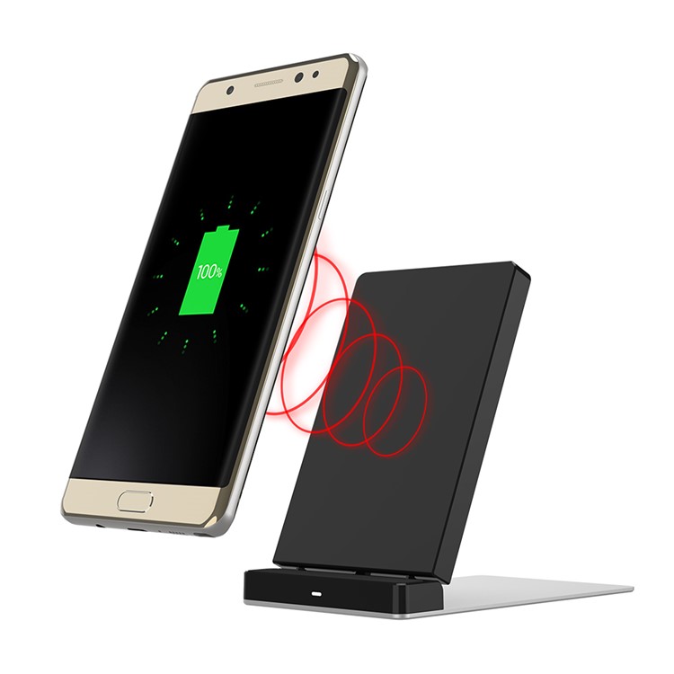 KL01 Portable Fast Wireless Charger QI 1.2 Standard Wireless Charging Charger with Stand for Samsung Galaxy S6 edge / LG G4 etc. - Black-7