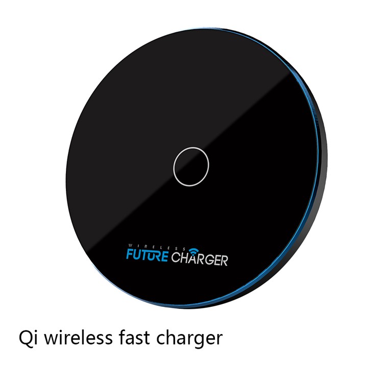 KD01 Portable Fast QI Standard Wireless Charging Pad with LED Light for Samsung Galaxy S6 edge / LG G4 etc. - Black-2