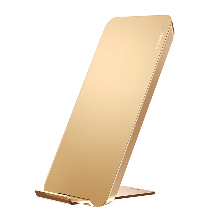 BASEUS 2-bobina Qi Almofada De Suporte De Carga Sem Fio Para Iphone X / 8/8 Plus / Samsung Galaxy Note8 / S8 / S7 / S6 Etc - Cor De Ouro-1