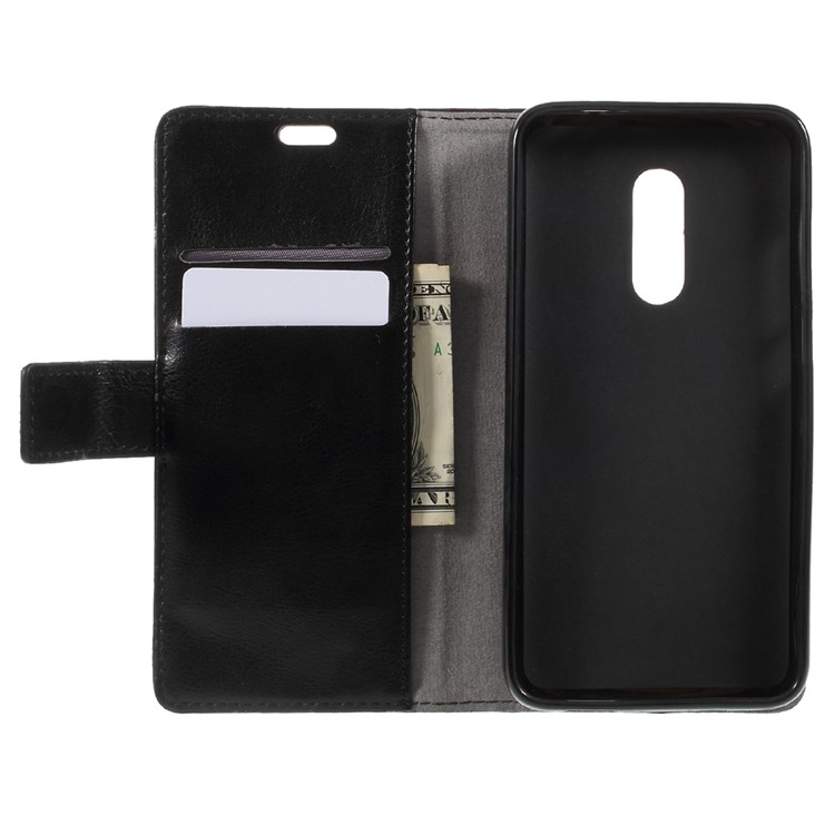 Pattern Printing Leather Wallet Case for Alcatel A7 - Wolf Pattern-6