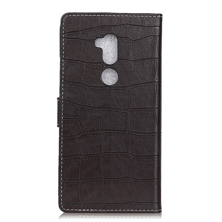 Crocodile Texture PU Leather Wallet Phone Case for Alcatel A7 XL - Black-2