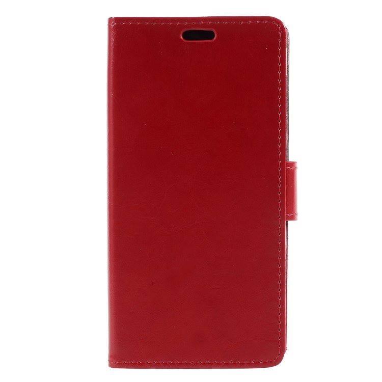 Crazy Horse Magnetic Stand Wallet Leather Mobile Phone Case for Alcatel U5 HD - Red-3