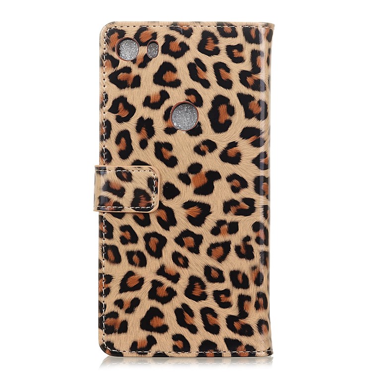 Leopard Pattern Leather Wallet Case for Alcatel Idol 5-3