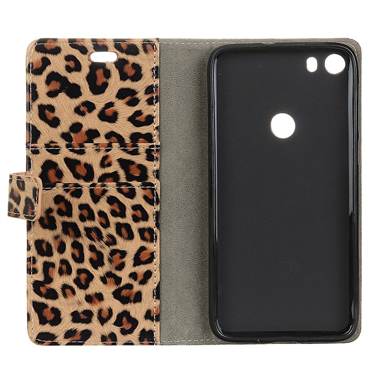 Leopard Pattern Leather Wallet Case for Alcatel Idol 5-5
