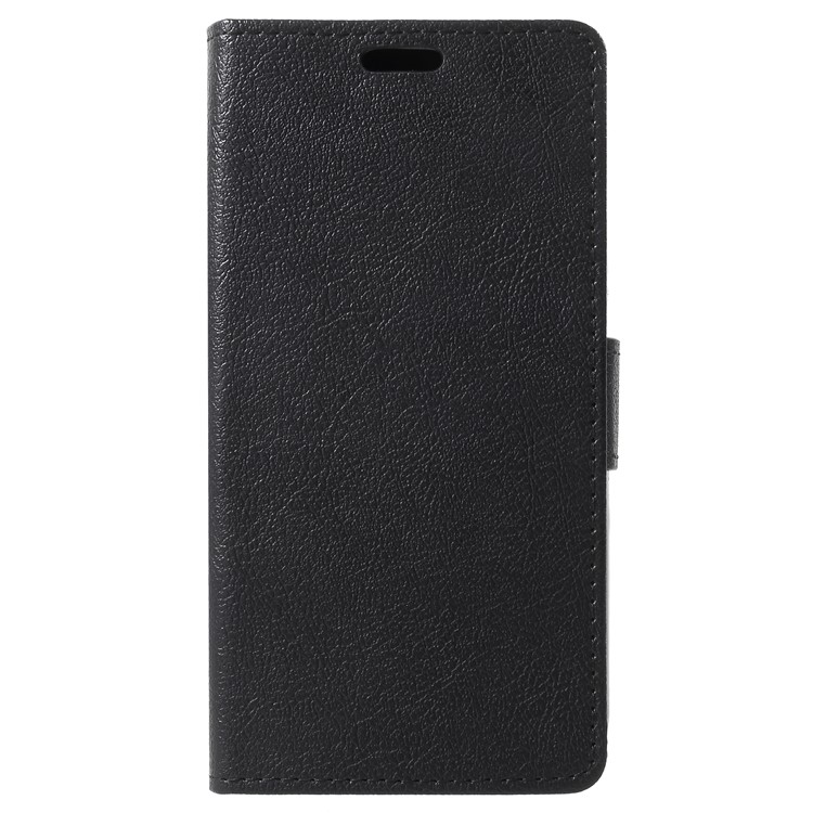Wallet Magnetic Stand Leather Mobile Phone Shell for Alcatel U5 (3G Version) - Black-2