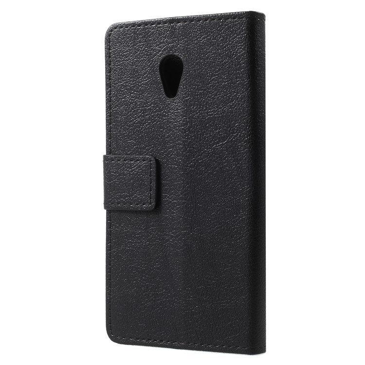 Wallet Magnetic Stand Leather Mobile Phone Shell for Alcatel U5 (3G Version) - Black-3