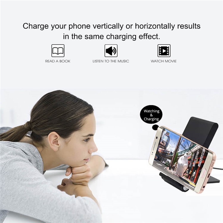 3-Coil Qi Wireless Charging Stand Foldable Wireless Charging Pad for iPhone X/8/8 Plus, Samsung Note 8/S8-11