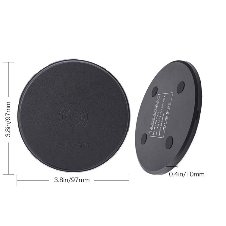 D6 Plus Ultra-thin Fast Wireless Charging Charger Pad for iPhone 8/Samsung Galaxy S8 etc. - Black-3