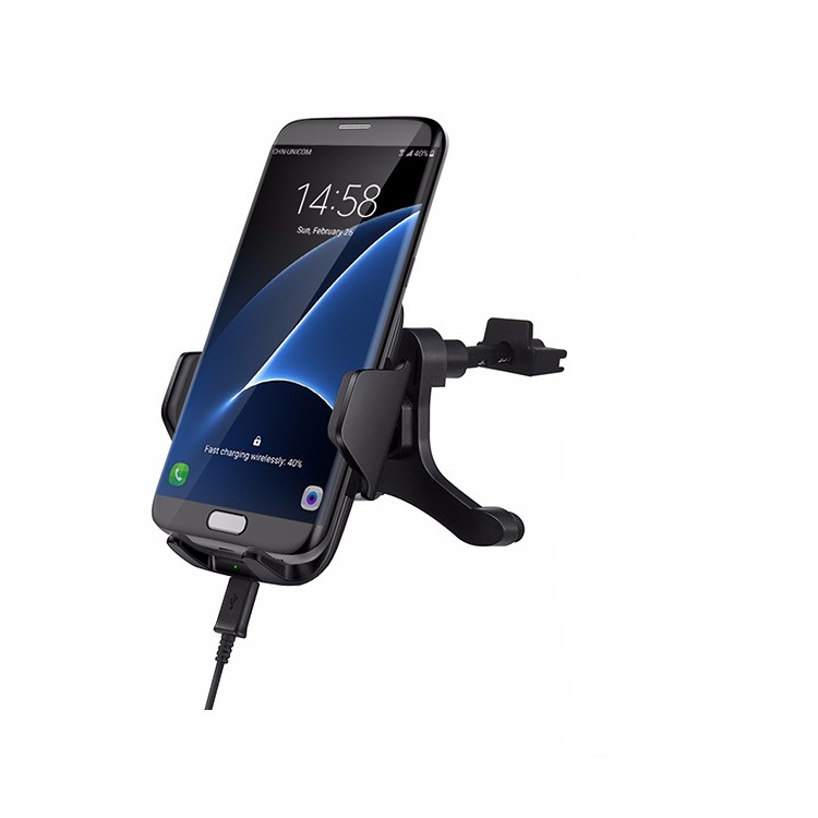 GY-A10 Car Air Vent Mount Holder Qi Wireless Charger for iPhone X/8 Plus/8 Etc.-10