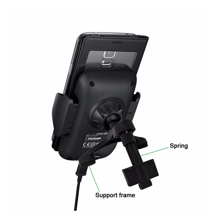 GY-A10 Car Air Vent Mount Holder Qi Wireless Charger for iPhone X/8 Plus/8 Etc.-5