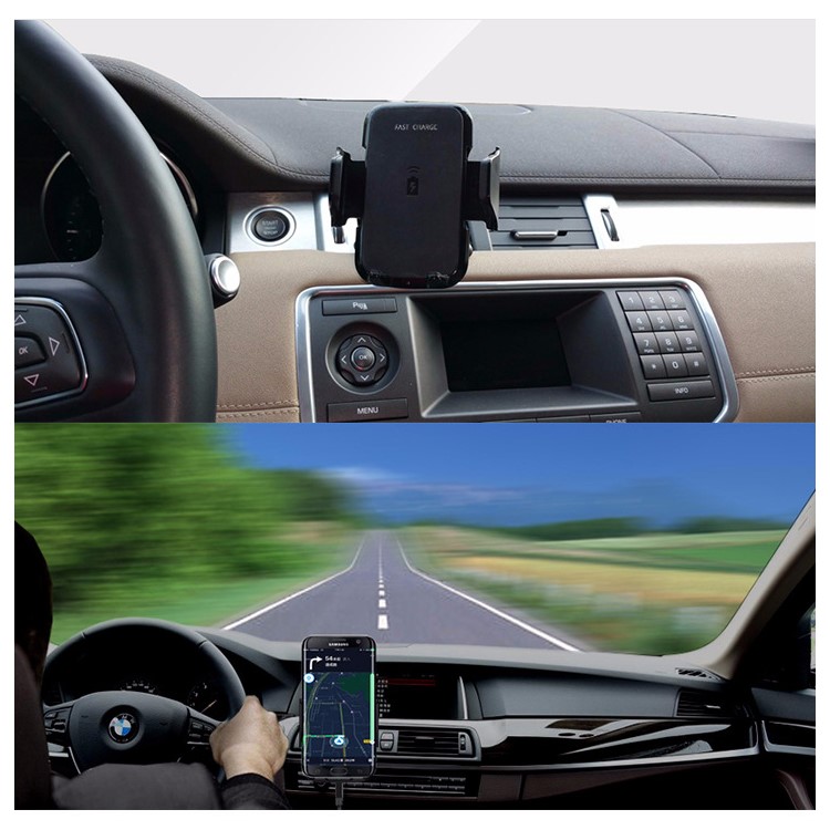 GY-A10 Car Air Vent Mount Holder Qi Wireless Charger for iPhone X/8 Plus/8 Etc.-9