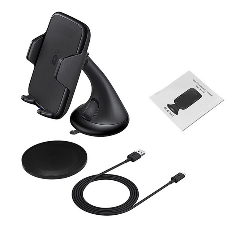 GY-A10 5V/1A Qi Wireless Charger + Suction Cup Car Mount Phone Holder for iPhone X/8 Plus/8 etc.-11