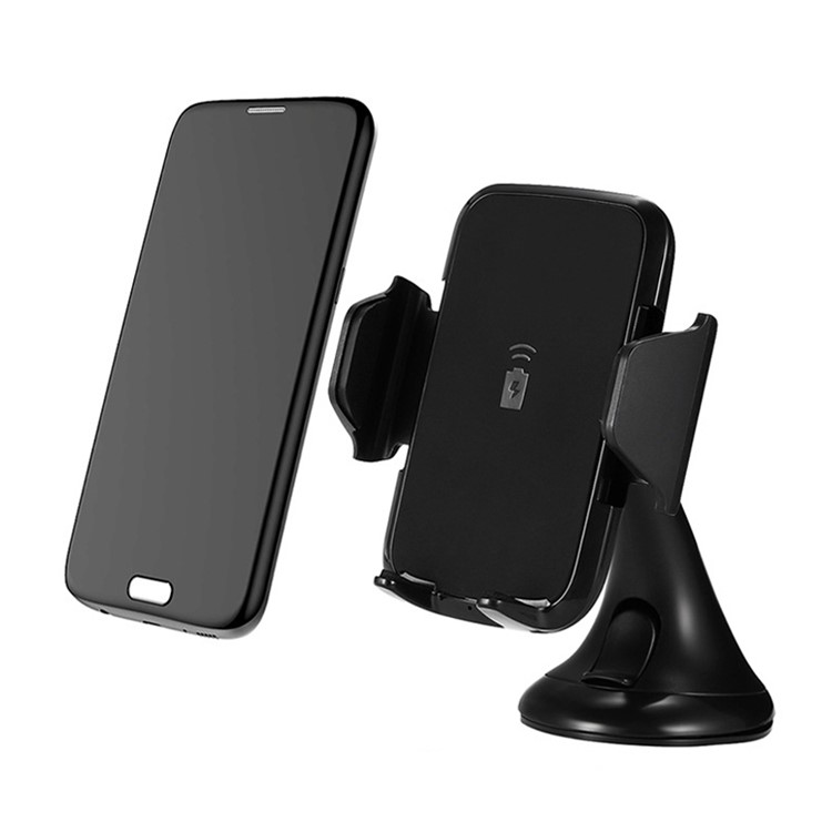 GY-A10 5V/1A Qi Wireless Charger + Suction Cup Car Mount Phone Holder for iPhone X/8 Plus/8 etc.-3