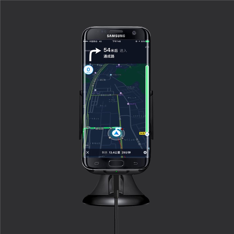 GY-A10 Suction Cup Car Mobile Phone Holder Qi Wireless Charger for iPhone X/8 Plus/8 Etc.-3