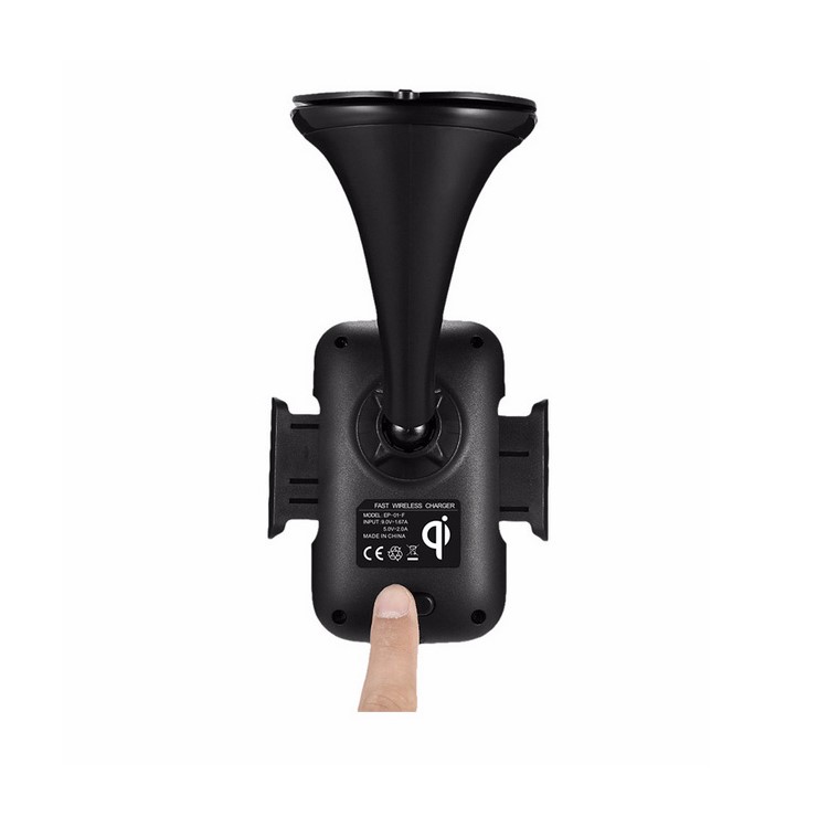 GY-A10 Suction Cup Car Mobile Phone Holder Qi Wireless Charger for iPhone X/8 Plus/8 Etc.-8