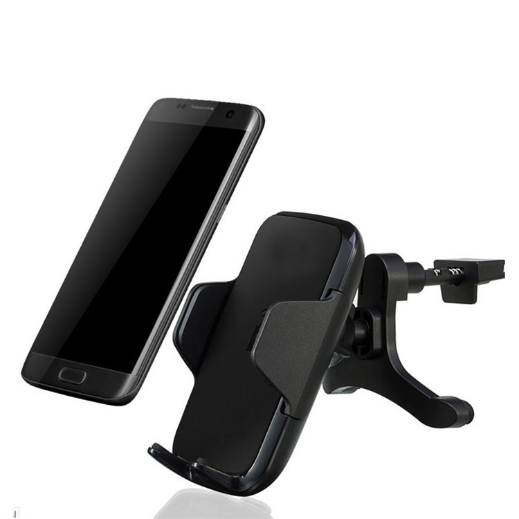 GY-A10 360 Degree Rotation Qi Wireless Charging Dock Car Air Vent Mount Holder for iPhone X/8 Plus/8 Etc.-1