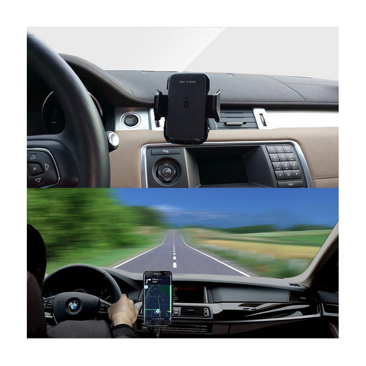 GY-A10 360 Degree Rotation Qi Wireless Charging Dock Car Air Vent Mount Holder for iPhone X/8 Plus/8 Etc.-5