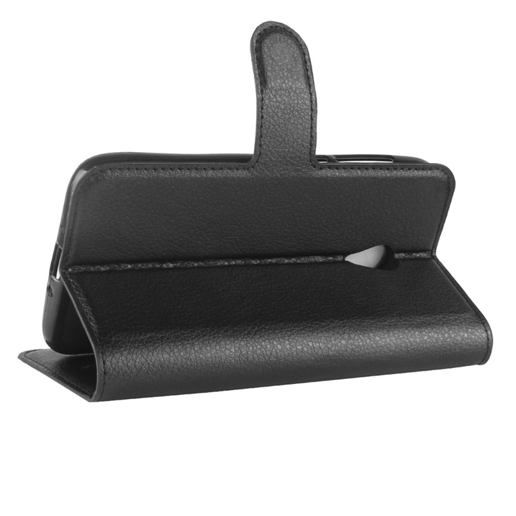 Litchi Texture Wallet Stand Leather Protective Case for Alcatel U5 HD - Black-5