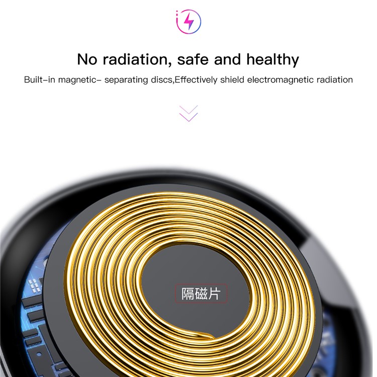BASEUS UFO Ultradünne Drahtlose Ladematte Für Iphone X / 8/8 Plus, Samsung Note 8 - Schwarz-4