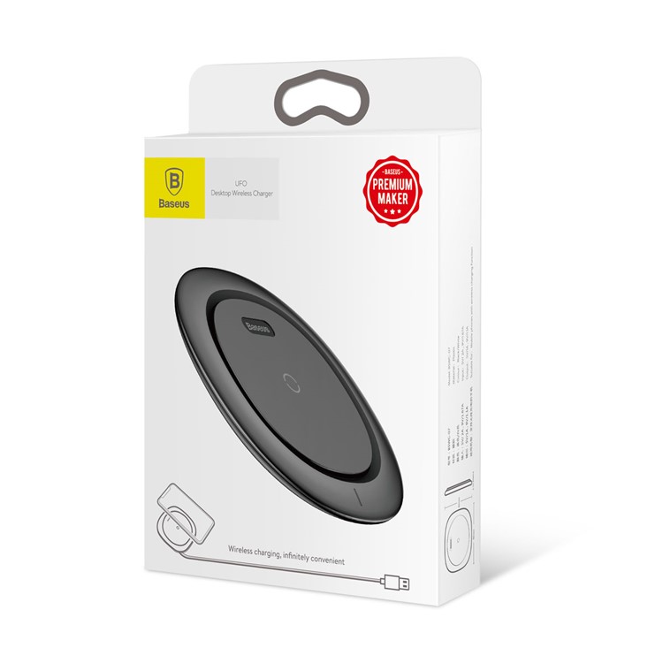 BASEUS UFO Ultradünne Drahtlose Ladematte Für Iphone X / 8/8 Plus, Samsung Note 8 - Schwarz-8