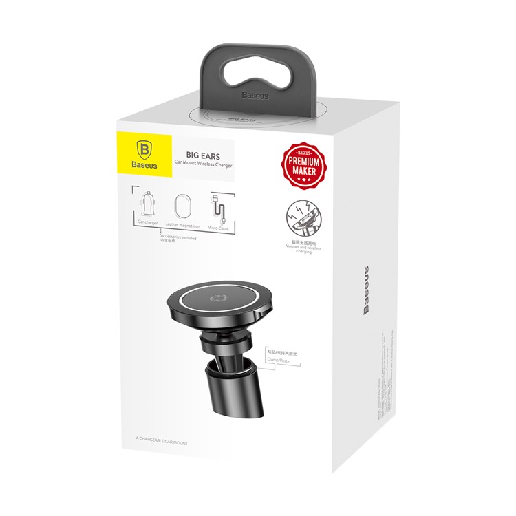 Cargador Inalámbrico Universal De Oreja Grande QC2.0 Soporte De Montaje Magnético Para Coche De Doble Uso Para Iphone X / 8/8 Plus, Etc.. (no Es Compatible Con La Función FOD)-9