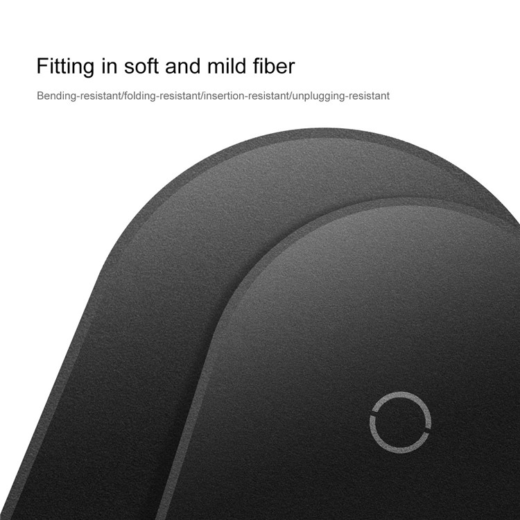 Récepteur De Charge Sans Fil En Microfibre Mince BASEUS Pour Téléphone Avec Port Micro USB - Noir-4