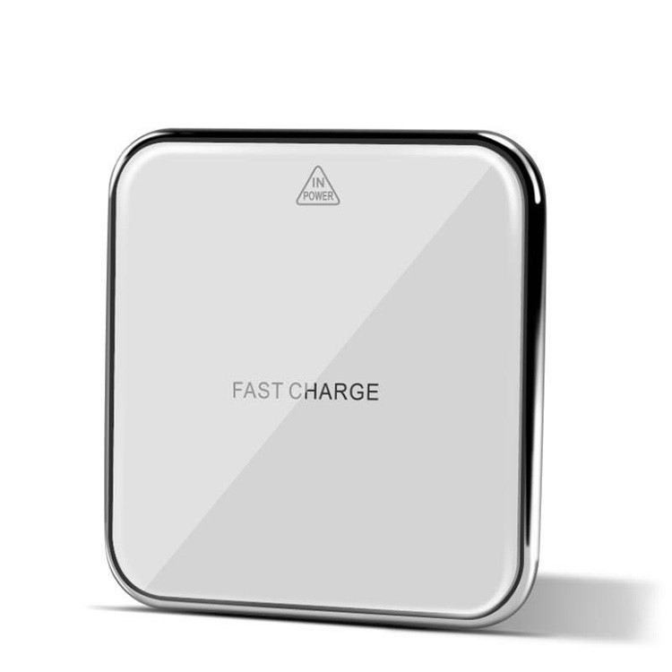 Mirror Surface Ultra-thin 10W Qi Wireless Charging Pad for iPhone X/8/8Plus, Samsung Note 8 etc. - White-2