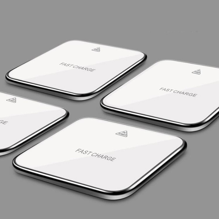 Mirror Surface Ultra-thin 10W Qi Wireless Charging Pad for iPhone X/8/8Plus, Samsung Note 8 etc. - White-4