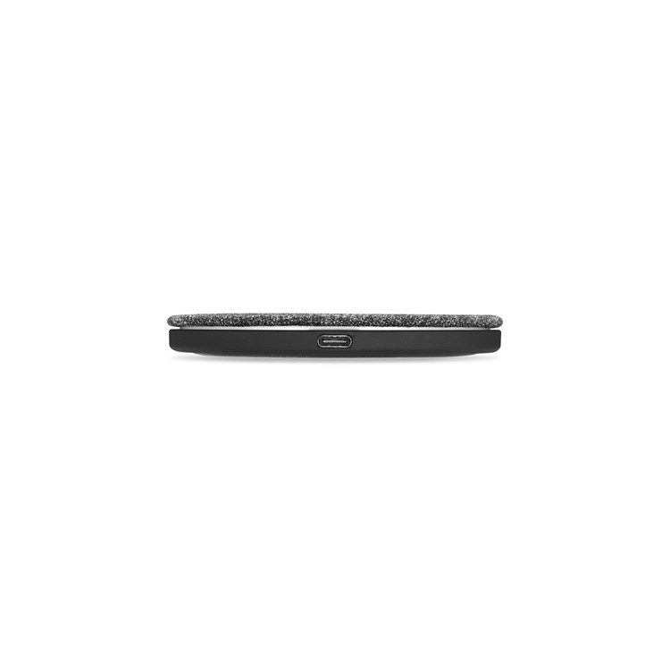 XOOMZ Textura De Tecido Portátil Qi Carregador Rápido Almofada De Carga Sem Fio Sem Fio Rígida Para Iphone 8/8 Mais Etc. - Preto-10