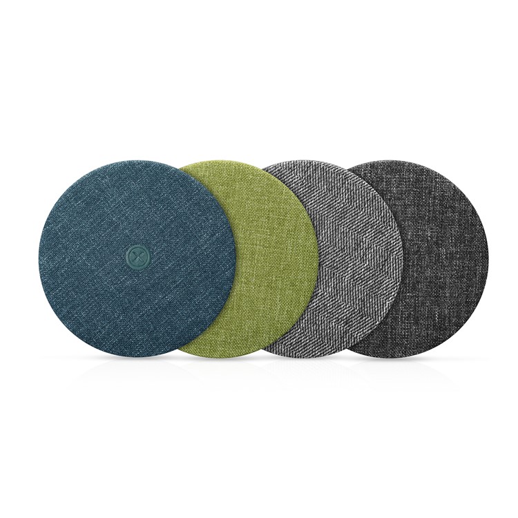 XOOMZ Textura De Tecido Portátil Qi Carregador Rápido Almofada De Carga Sem Fio Sem Fio Rígida Para Iphone 8/8 Mais Etc. - Preto-12