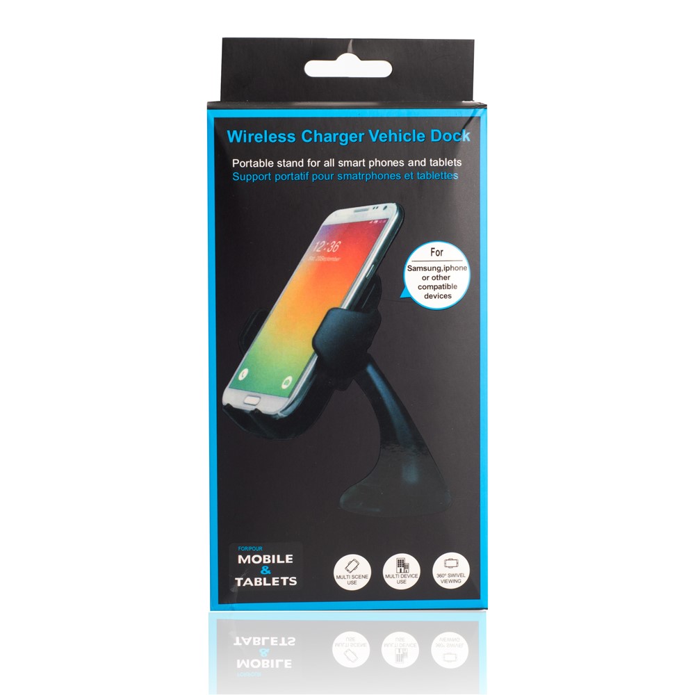 WH-05 Carro De Ventosa / Desktop Qi Suporte De Telefone Sem Fio Suporte De Telefone Suporte Para Iphone X / 8/8 Plus Etc.-13