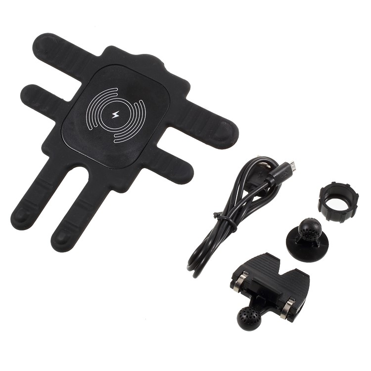 LP-801 Universal Dual Mount Qi Wireless Car Charger Dock Car Mount Phone Holder for iPhone X/8/8 Plus, Holder Width: 7-9cm-10