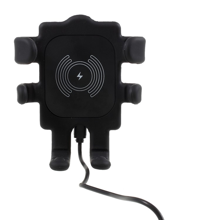 LP-801 Universal Dual Mount Qi Wireless Car Charger Dock Car Mount Phone Holder for iPhone X/8/8 Plus, Holder Width: 7-9cm-7