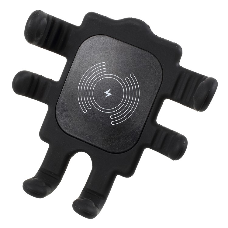 LP-801 Universal Dual Mount Qi Wireless Car Charger Dock Car Mount Phone Holder for iPhone X/8/8 Plus, Holder Width: 7-9cm-9