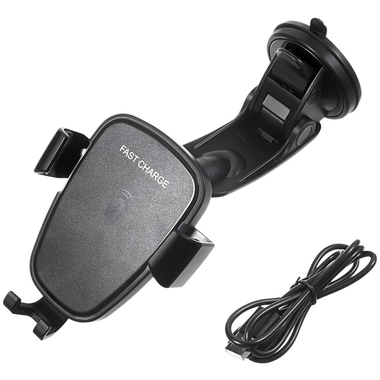 360 Degree Rotation Vehicle-mounted Wireless Charging Cradle with Suction Cup-8