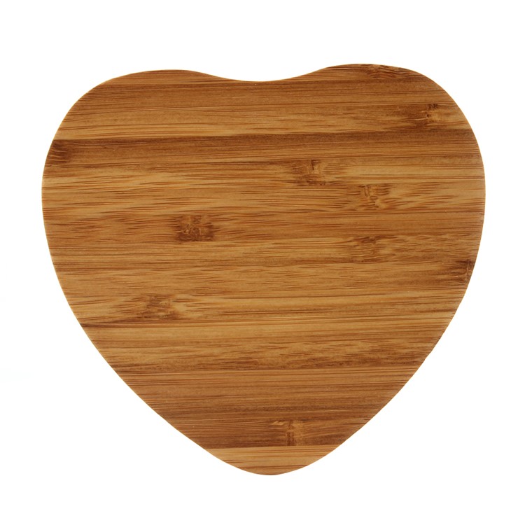 Heart Shape Bamboo Shell Qi Wireless Charging Pad for iPhone X/8/8Plus, Samsung S8/S8 Plus-1