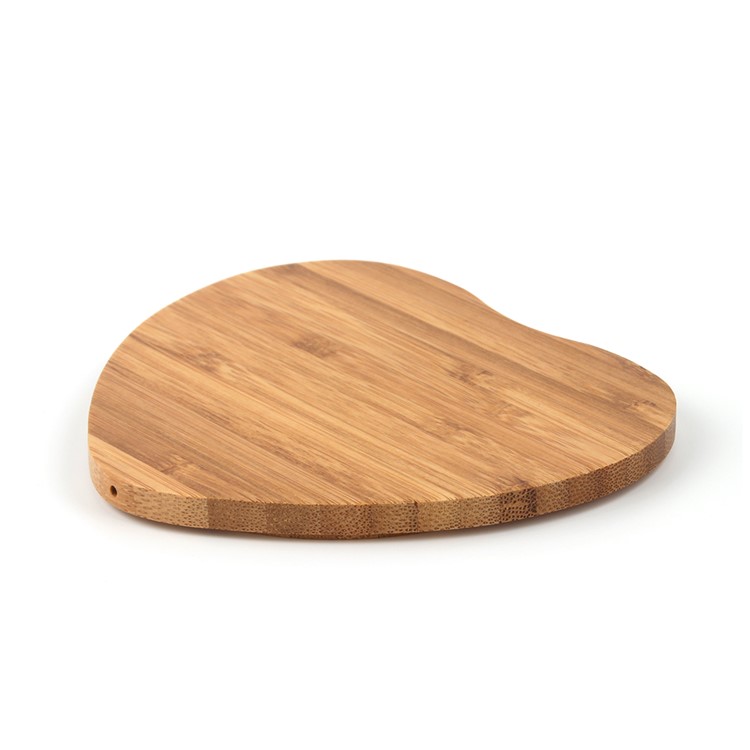Heart Shape Bamboo Shell Qi Wireless Charging Pad for iPhone X/8/8Plus, Samsung S8/S8 Plus-3